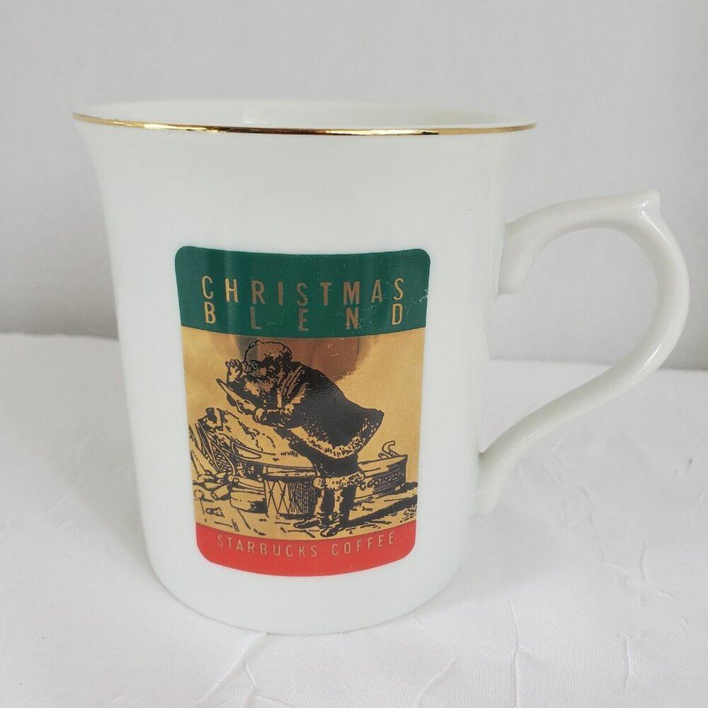 Starbucks Christmas Blend Coffee Mug 3.5" cup Santa Claus Japan vtg - Picture 11 of 11